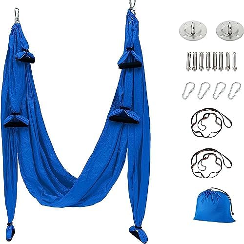 Aerial Silks Yoga Swing Set,Aerial Yoga Hammock Trapeze Extension,Yoga Swing Ceiling Mount,Aerial Ariel Silks for Home Kids Indoor Outdoor Gym Fitness(With Ceiling Mount Accessories) post thumbnail image