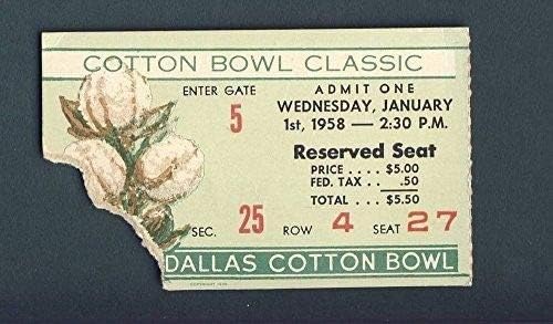 1958 Cotton Bowl Classic Ticket Stub Rice Vs. Navy 101482 post thumbnail image