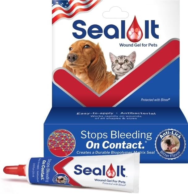 Seal It® Wound Gel for Pets | US-Made Dog Wound Care Gel to Stop Bleeding on Contact & Seals Open Minor Wounds, Cuts & Scrapes from Canine Paw Wounds to Fencing Cuts | Safe for All Animals (15ml) post thumbnail image