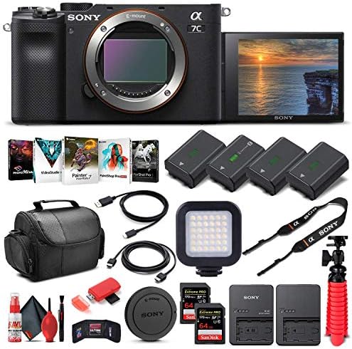 Sony Alpha a7C Mirrorless Digital Camera (Body Only, Black) (ILCE7C/B) + 2 x 64GB Memory Card + 3 x NP-FZ-100 Battery + Corel Photo Software + Case + External Charger + Card Reader + More (Renewed) post thumbnail image