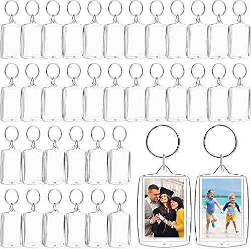 MTLEE 150 Pieces Photo Insert Keychain Clear Acrylic Picture Keychains Picture Frame Key Chain 2.2 x 1.6 Inch Rectangle Blank Photo Keychains for Christmas Valentine Holiday Photo Diaplay Supplies post thumbnail image