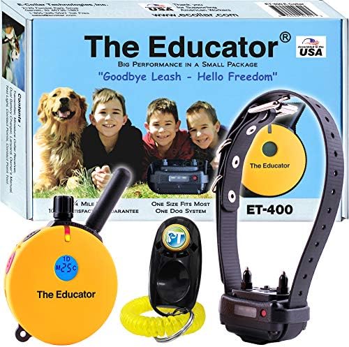 Educator ET-400-3/4 Mile Rechargeable Dog Trainer Ecollar with Remote for Medium and Large Dogs by E-Collar Technologies – Electric, Vibration and Tone Stimulation Collar w/PetsTEK Training Clicker post thumbnail image