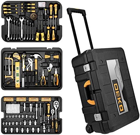 DEKOPRO 258 Piece Tool Kit with Rolling Tool Box Socket Wrench Hand Tool Set Mechanic Case Trolley Portable post thumbnail image