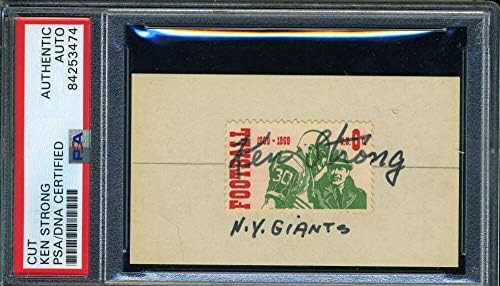 Ken Strong PSA DNA Coa Hand Signed 1969 Football Stamp Display Autograph post thumbnail image