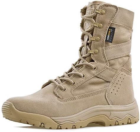 FREE SOLDIER Men’s Tactical Boots 8 Inches Lightweight Combat Boots Durable Suede Leather Military Work Boots Desert Boots post thumbnail image