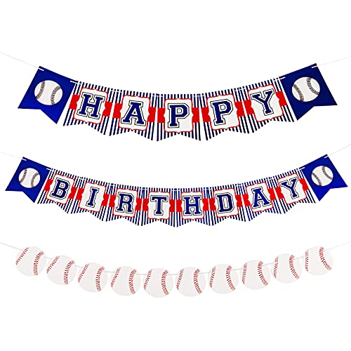 NMAS Baseball Happy Birthday Banner for Sports Theme Party Decorations Baby Shower Birthday Decorations post thumbnail image