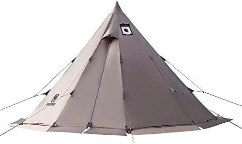 OneTigris Rock Fortress Hot Tent with Stove Jack, 4 Season, 4-6 Person Tipi Tent, Family Tent for Camping Backpacking Hunting Fishing Waterproof Wind-Proof post thumbnail image