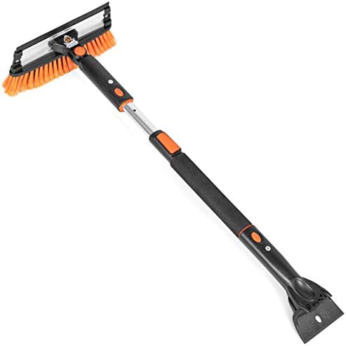 Snow MOOver 39″ Extendable Snow Brush with Detachable Ice Scraper for Car | 11″ Wide Squeegee & Bristle Head | Size: Car & SUV | Lightweight Aluminum Body with Ergonomic Grip | Windshield Paint Safe post thumbnail image