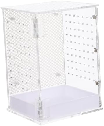 DRESSOOS Reptile Pet Terrarium Outdoor Playpen Reptile Holder Tortoise House Spider Exploration Toys Tank Incubator Feeding Container White Acrylic Lizard Climbing Pet post thumbnail image