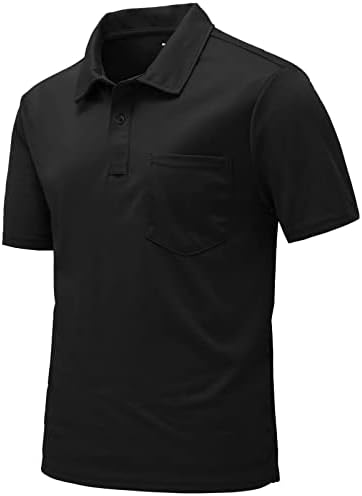 Rdruko Men’s Polo Shirts Short Sleeve Quick Dry Outdoor Golf Sports Shirts with Pocket post thumbnail image