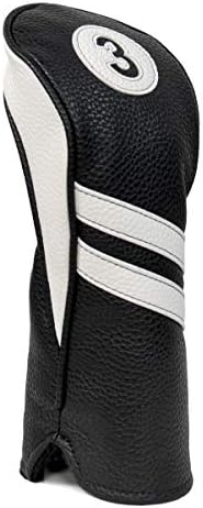 ProActive Sports | Vintage Golf Club Head Covers | for Drivers, Fairway Woods, and Hybrids | Classy Headcovers That Fit Most Clubs | Classic Leather Look | 3-Wood Headcover | Black/White post thumbnail image