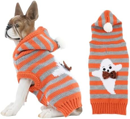 HAPEE Halloween Dog Sweaters,Pumpkin Ghostly pet Clothes for Dog cat post thumbnail image