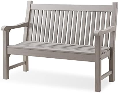 Psilvam Garden Bench, 2-Person Poly Lumber Patio Bench, All-Weather Outdoor Bench That Never Rot and Fade, Memorial Bench, Suit for Garden, Porch and Park(Grey) post thumbnail image