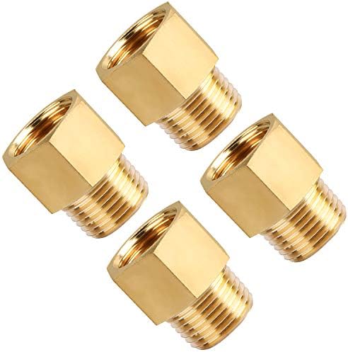 SUNGATOR Brass Pipe Fitting, 1/2″ NPT Male Pipe x 1/2″ NPT Female Pipe Brass Fitting Adapter, 1/2 Inch Male to 1/2 Inch Female Pipe Fitting Adapter, 1/2” NPT Brass Pipe Extension Fittings, Pack of 4 post thumbnail image