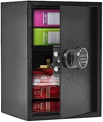 1.9 Cubic Steel Home Security Safe with Programmable Keypad Lock, Secure Documents, Jewelry, Valuables, Black, 13.7″W x 12.2″D x 19.6″H post thumbnail image