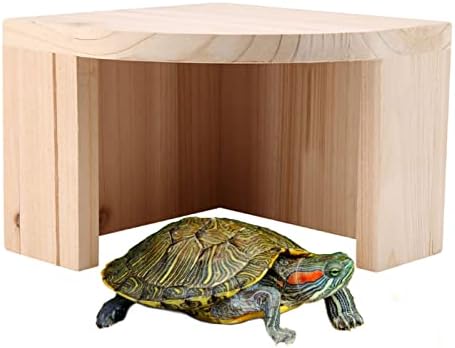 Hamiledyi Reptile Wood Hide,Turtle Wooden Hidout House Gecko Hideaway Terrarium Habitat Decoration for Tortoise Lizard Chamelon Iguana Snake Frog post thumbnail image