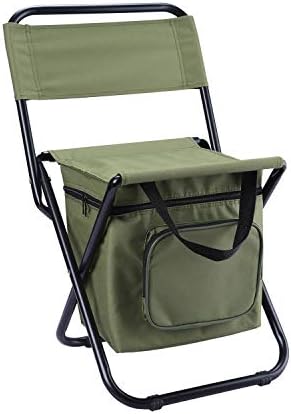 LEADALLWAY Fishing Chair with Cooler Bag Foldable Compact Fishing Stool,Green post thumbnail image