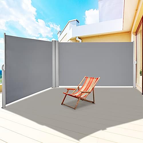 VEVOR Retractable Side Awning, UV 50 71”x 236” Full Aluminum Rust-Proof Patio Sunshine Screen, 280 g Thicken Privacy Divider & Wind Screen for Courtyard, Balcony, Roof Terraces and Pools, Gray post thumbnail image