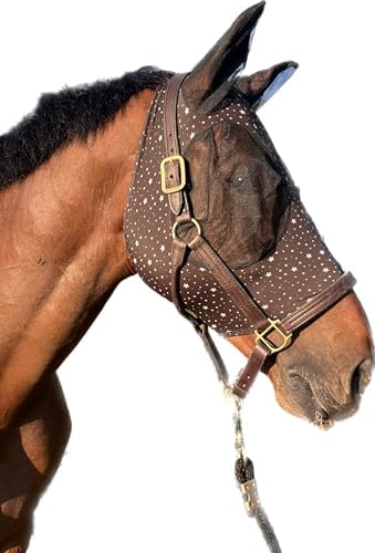 Lycra Horse Fly Mask with Ears Comfort Fit Mesh Trail Pasture Sun UV Protection post thumbnail image