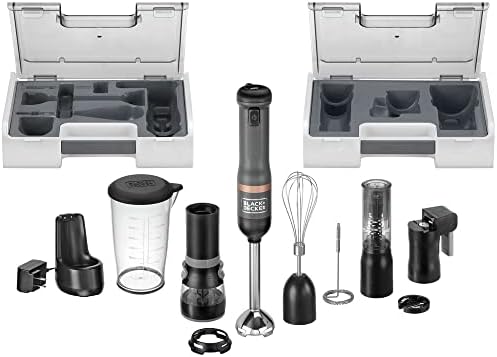 BLACK+DECKER Kitchen Wand Cordless Immersion Blender, 6 in 1 Multi Tool Set, Hand Blender with Charging Dock, Grey (BCKM1016KS01) post thumbnail image