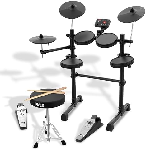 Pyle 8-Piece Electric Drum Set with MIDI Support, Preloaded Sounds, Cymbals, and Digital Foot Pedals post thumbnail image