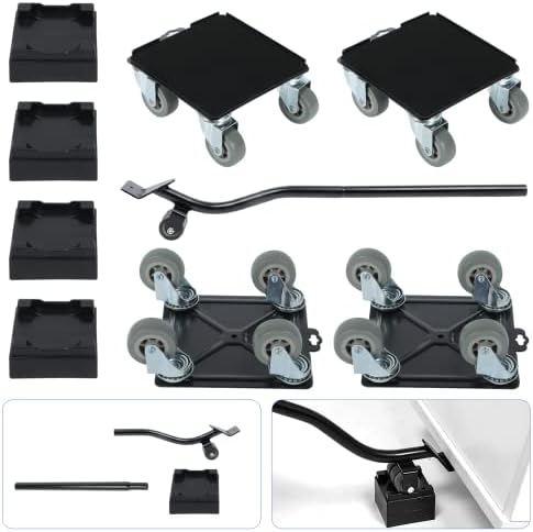 Upgraded Heavy Furniture Lifter & 4 Pcs Move Dolly Kit,Furniture Mover Dolly Set,Rubber Appliance Roller Suitable for Wood Floors Sofas/Refrigerators/Bed [Max Load Capacity:1760lbs/800kg] (L-Shaped) post thumbnail image