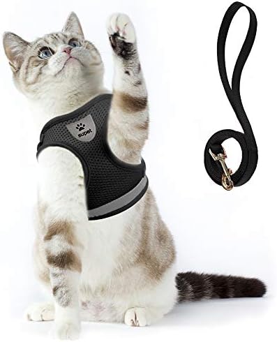 Supet Cat Harness and Leash Set for Walking and Small Dog Soft Mesh Harness Adjustable Vest with Reflective Strap Comfort Fit for Pet Kitten Puppy Rabbit post thumbnail image