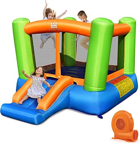 HONEY JOY Inflatable Bounce House, Kids Blow up Jumping Bouncer w/Slide, Ball Pool, Stakes, Carry Bag, Indoor Outdoor Jump n’ Slide Bouncy Castle for Kids, Gift for Boys Girls(with 550w Blower) post thumbnail image