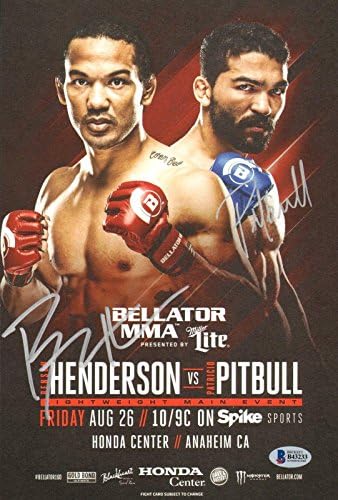 Benson Henderson Patricio Pitbull Freire Bellator 160 Lineup Card Signed BAS COA – Autographed UFC Cards post thumbnail image