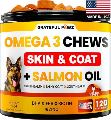 Omega 3 for Dogs – Fish Oil for Dogs Chews – Allergy and Dog Itch Relief – Dog Anti Shedding Supplement – Joint Health Treatment – Dog Skin and Coat Supplement – Salmon Oil – EPA & DHA (120 Treats) post thumbnail image