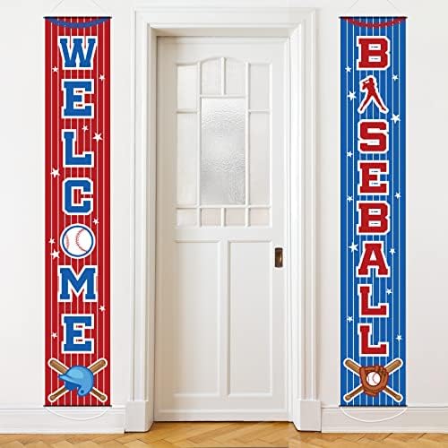 Baseball Party Decorations Baseball Themed Birthday Porch Sign Welcome Door Hanging Banner Baseball Sports Porch Sign for Boy Kid Teenager Baby Shower Baseball Birthday Party Supplies 71 x 12 Inches post thumbnail image