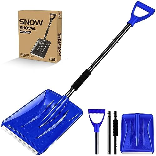 Snow Shovel for Driveway, Lightweight Aluminum Portable Snow Shovel with D Shape Handle Heavy Duty Snow Removal Shovel for Home Garden(Blue) post thumbnail image