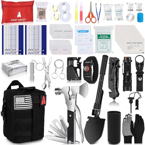 Furaso Emergency Survival Kit 257 pcs Professional Survival Gear Tool Tactical First Aid Kit Outdoor Trauma Bag with Molle Pouch for Camping Hiking post thumbnail image