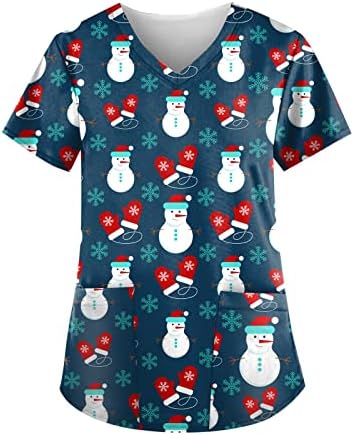 Christmas Scrubs for Women,2023 Trendy Santa Claus Print Medical Nursing Working Uniform,Soft Short Sleeve Shirts post thumbnail image