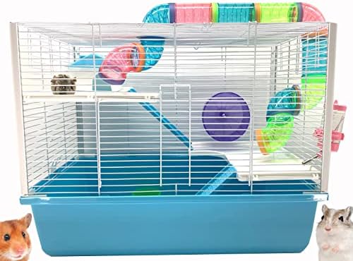 Extra Large 3-Levels Habitat Dwarf Hamster Mansion Mouse House for Rodent Gerbil Mice Rat with Crossover Tube Tunnel Expandable and Customizable post thumbnail image