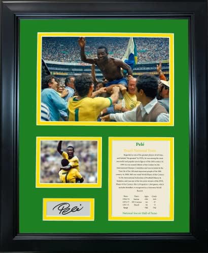 Framed Pele Hall of Fame Facsimile Laser Engraved Signature Auto Brazil National Team Soccer Futbol 12″x15″ Photo Collage post thumbnail image