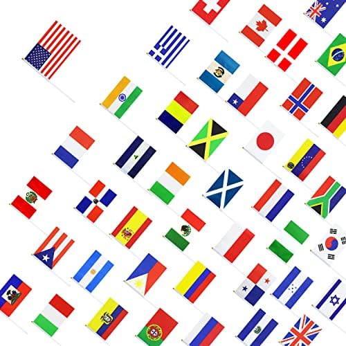 WXTWK 100 Countries Flags,World National Stick Flag Small Mini Country International Hand Held Flags Banners,For Country Olympics Cup Sports Events Grand Opening Party Festival Decorations post thumbnail image