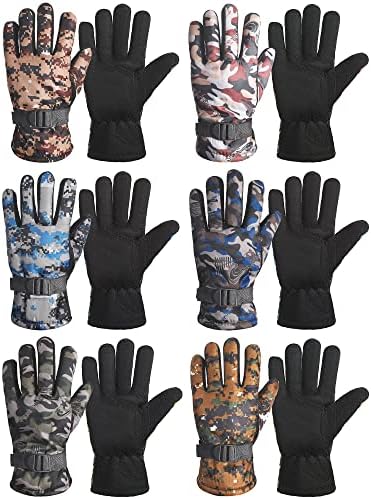 Bencailor 6 Pairs Kids Snow Gloves Camouflage Warm Youth Ski Gloves Windproof Waterproof Gloves Snowboard Kids Winter Gloves Skiing Snowboarding Gloves for 8-15 Years Boys and Girls Outdoor Sports post thumbnail image