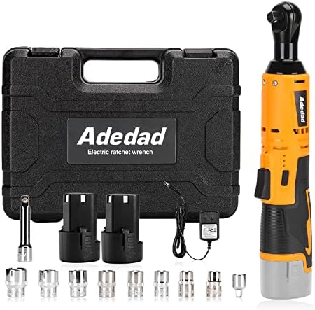 Adedad Cordless Electric Ratchet Wrench Set, 3/8″ Power Ratchet Wrench, 40 Ft-lbs 400RPM 12V Battery Ratchet Tool Kit with 2 Pack 2.0Ah Lithium-Ion Battery and 1 Fast Charger post thumbnail image