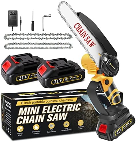 Mini Chainsaw Cordless 6 Inch, Electric Chain Saw, Portable Handheld Small Chainsaw, Battery Powered Hand Saw With Security Lock for Trees Branches Trimming Wood Cutting (Seniors Friendly) post thumbnail image