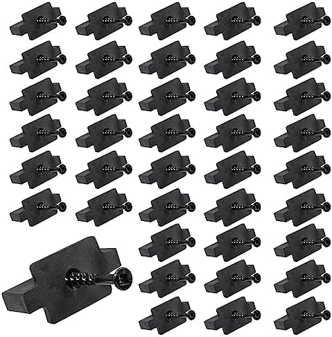 LifCratms 50Pcs Hidden Fasteners Clips for Deck Fastening, Black Nylon Plastic T Clips with Metal Screws for Composite Decking Boards Universal Deck Fastener Clips System post thumbnail image