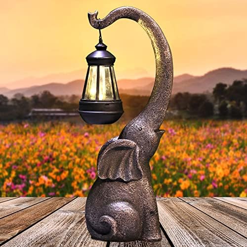 IVCOOLE 15″ Outdoor Sculpture Figurine Statue Elephant Christmas Decorations Solar Garden Statues for Patio HomeYard Decor Good Luck Christmas Elephant Gift for Woman, Mom Family post thumbnail image