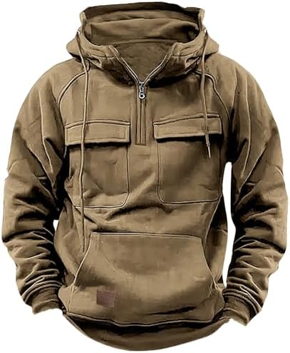 PARREN Tactical Sweatshirt for Men Casual Western Cargo Hoodie Sweatshirts Quarter Zip Workout Sports Outdoor Winter Jackets post thumbnail image