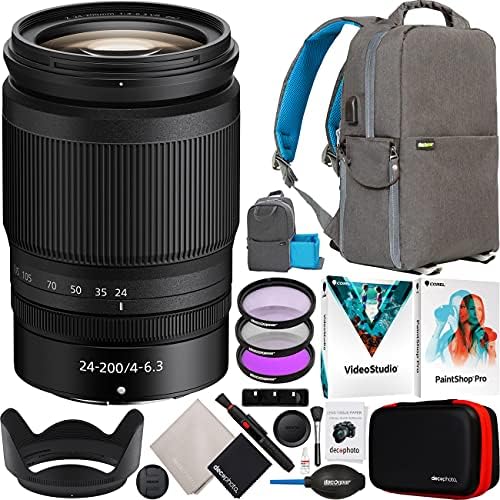 Nikon NIKKOR Z 24-200mm f/4-6.3 VR Telephoto All-in-One Zoom Lens for Nikon Z Mount Mirrorless Cameras 20092 Bundle with Deco Gear Backpack Case + Photo Video Software + Filter Kit + Accessories Set post thumbnail image