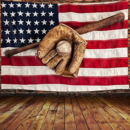 Sport Tapestry, Baseball Glove and Bat Tapestry Baseball Tapestry Wall Decor American Flag Wall Tapestry Baseball Room Decor, USA Flag Tapestry Sports Decor for Boys Bedroom, 60″X40″ post thumbnail image