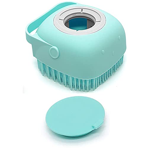 Pet Dog Bath Brush Soft Silicone Dog Shampoo Brush, Brush Hair Fur Grooming Cleaning Brush Soft Shampoo Dispenser (Blue) post thumbnail image