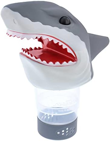 U.S. Pool Supply Open Jaws Shark Floating Pool Chlorine Dispenser, Collapsible Base, Holds 3″ Tablets – 11″ Fun, Scary Teeth Great White Animal Float Floater Decoration, Adjustable Balanced Delivery post thumbnail image