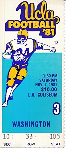 1981 UCLA Bruins vs. University of Washington Football Game Ticket Stub 148662 post thumbnail image