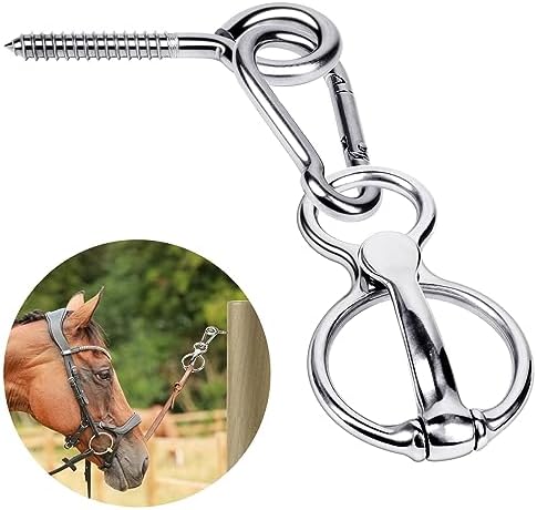 Horse Tie Ring, Stainless Steel Tie Ring for Horses, Horse Tack and Supplies, Safe Horse Accessories with Eye Screw, Snap Hook, Humane Way Tie Ring Reducing Horse Injured When Pull Back post thumbnail image