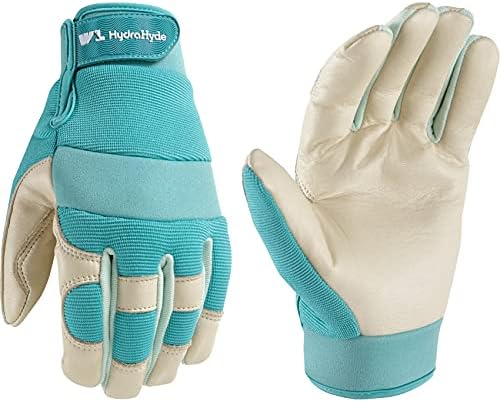 Wells Lamont Women’s Hybrid Work/Gardening Gloves | Water-Resistant HydraHyde Leather |Aqua, Medium (3204M) post thumbnail image